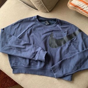 Nike cropped sweatshirt bleach stained spot